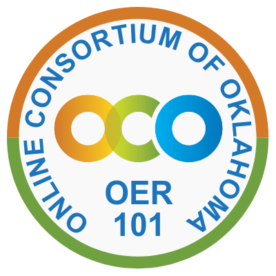 Online Consortium of Oklahoma OER 101 digital badge